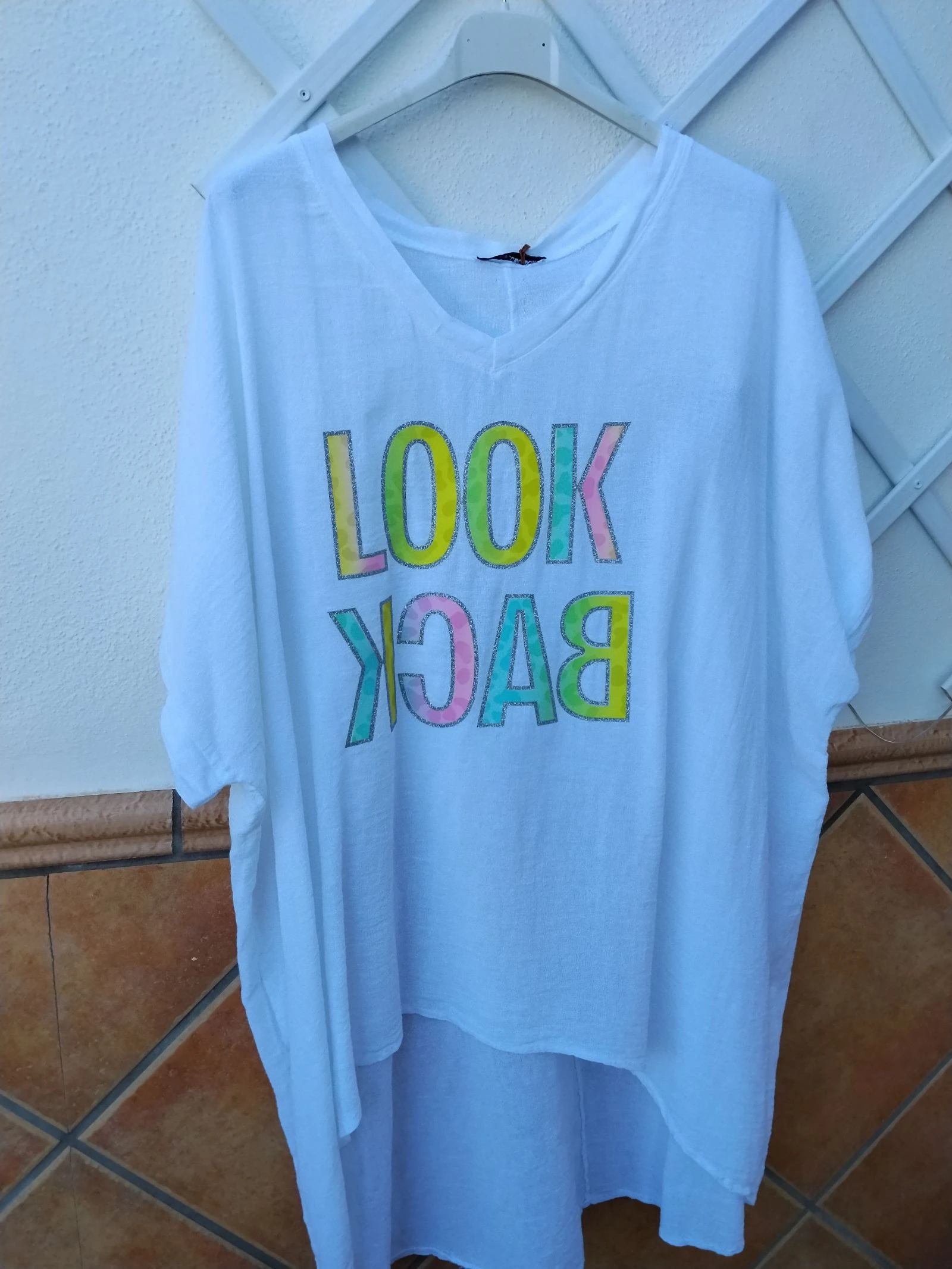 Camiseta oversize hasta 44 de talla de algodón nuevo con etiqueta 